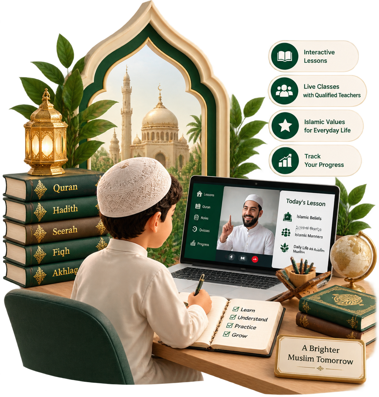Online Islamic Studies lessons for children and adults at Al Hussam
