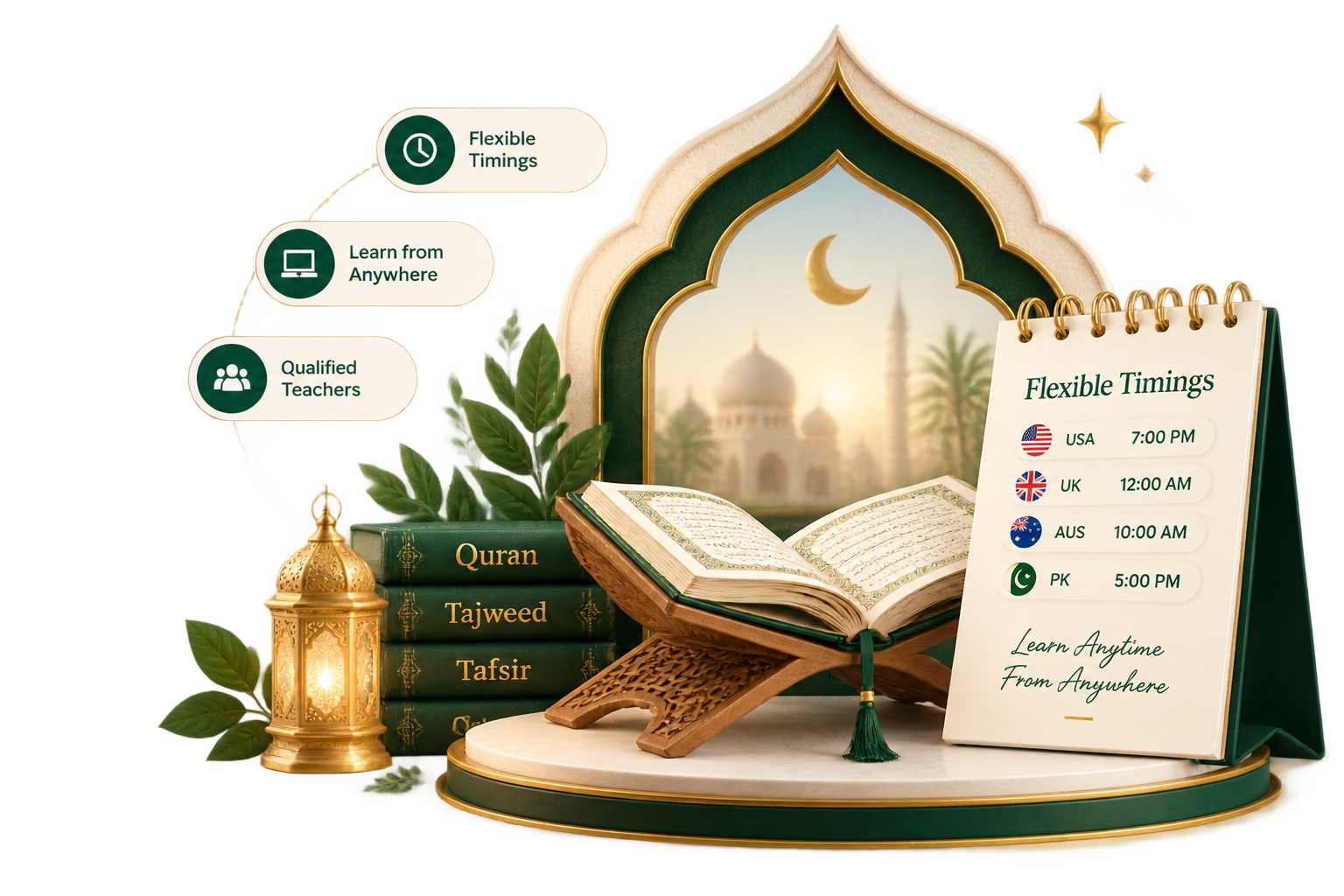 Online Quran class scheduling and fee plans